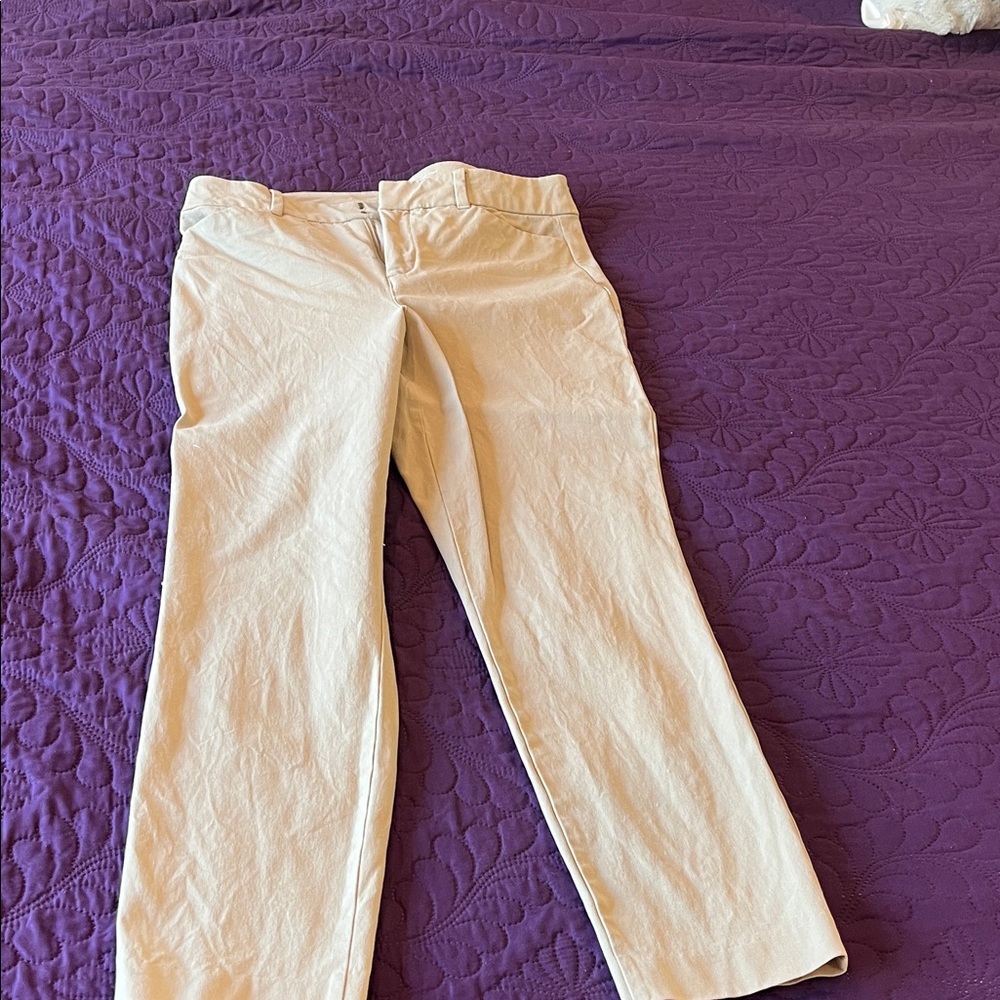 Old Navy Beige High-Rise Pixie Skinny Pants